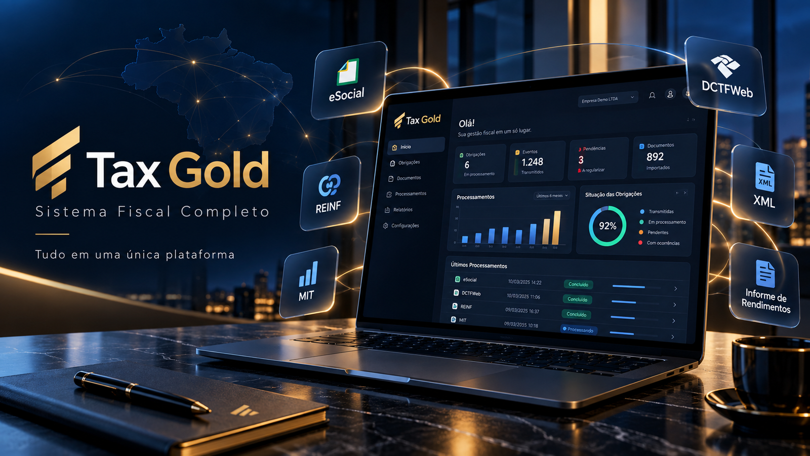 Tax Gold: Reinf e eSocial em uma plataforma completa